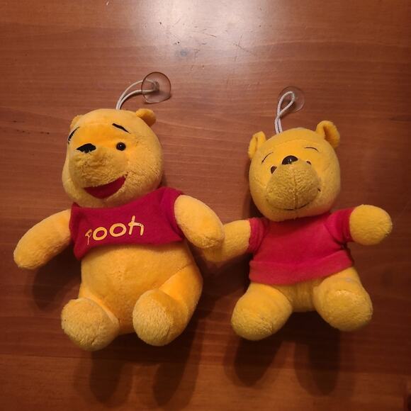 Whinnie the Pooh Bear Plush Car Hangers Keychains Disney - Picture 1 of 3